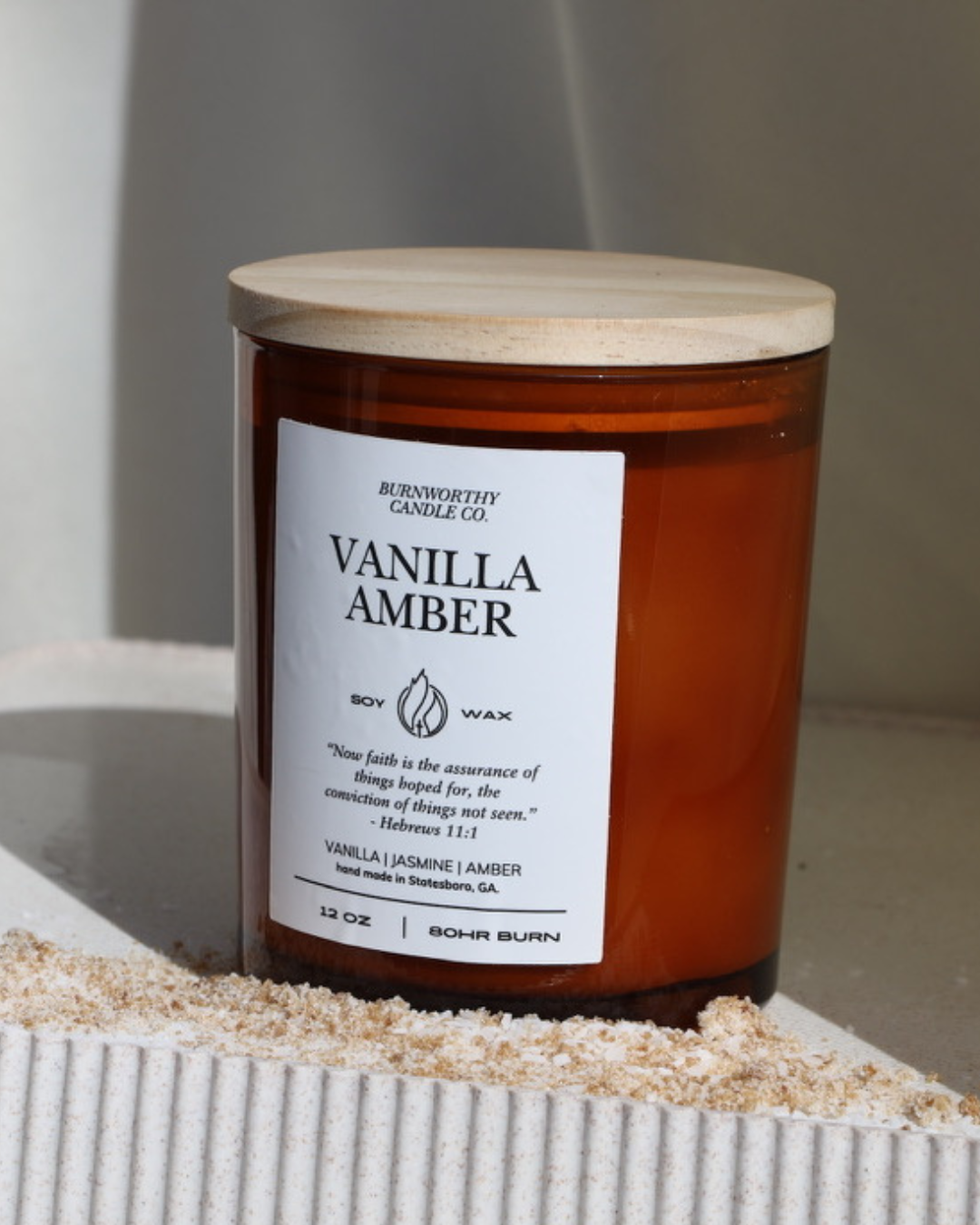 Vanilla Amber 12oz Candle