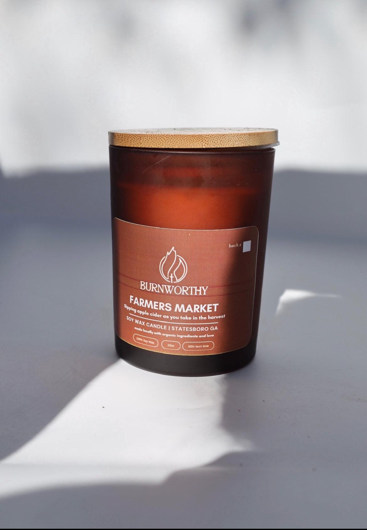 Farmers’ Market | Non-toxic 100% Soy Wax Candle | Handmade Fall Scent