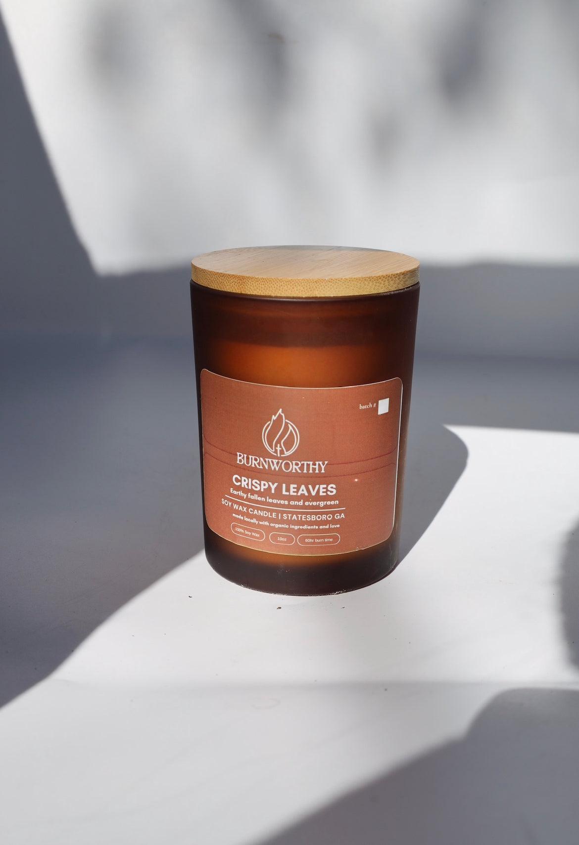 Crispy Leaves | Non-toxic 100% Soy Wax Candle | Handmade Fall Scent