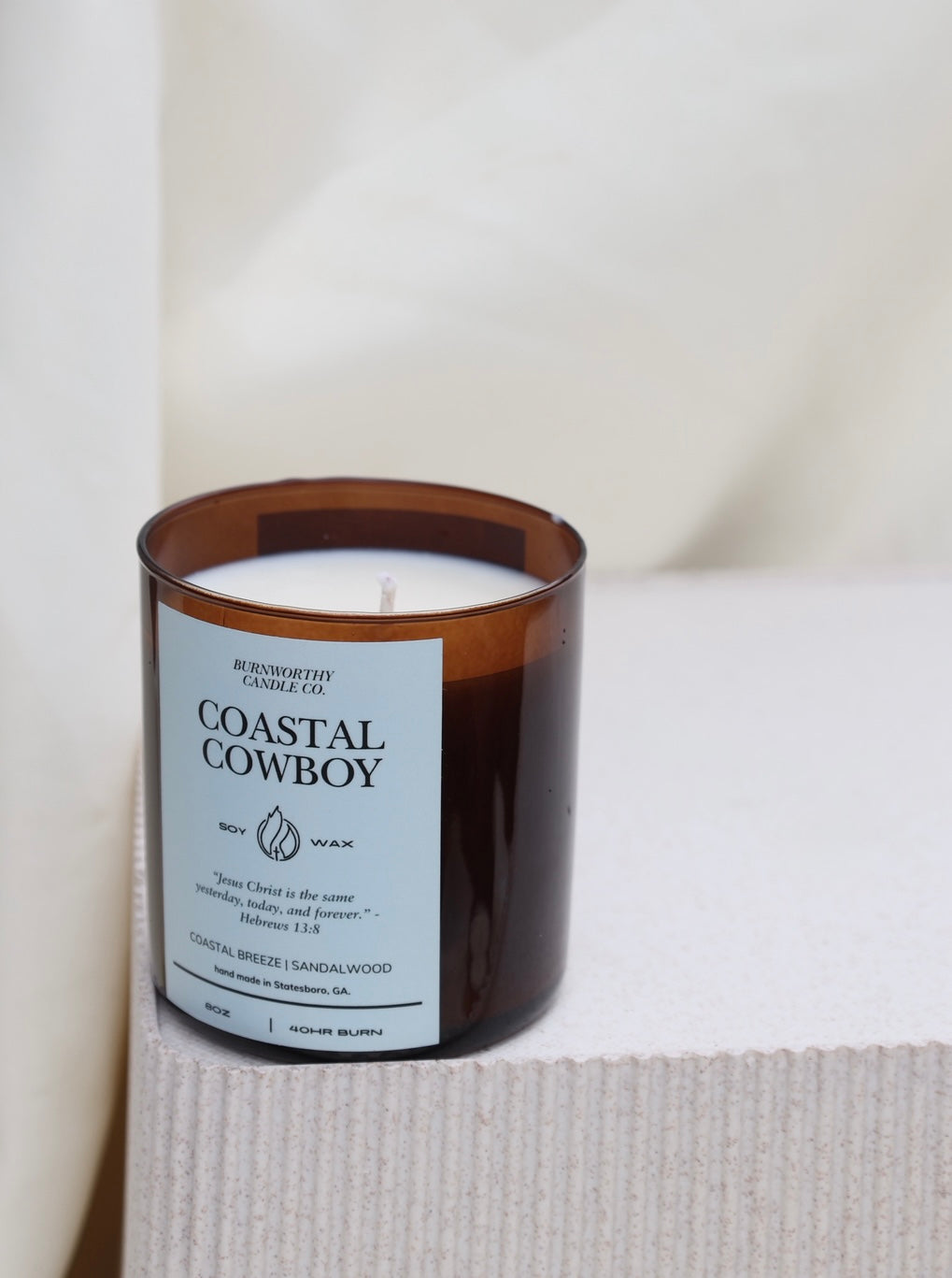 Coastal Cowboy 8oz Soy Candle | 60hr Burn