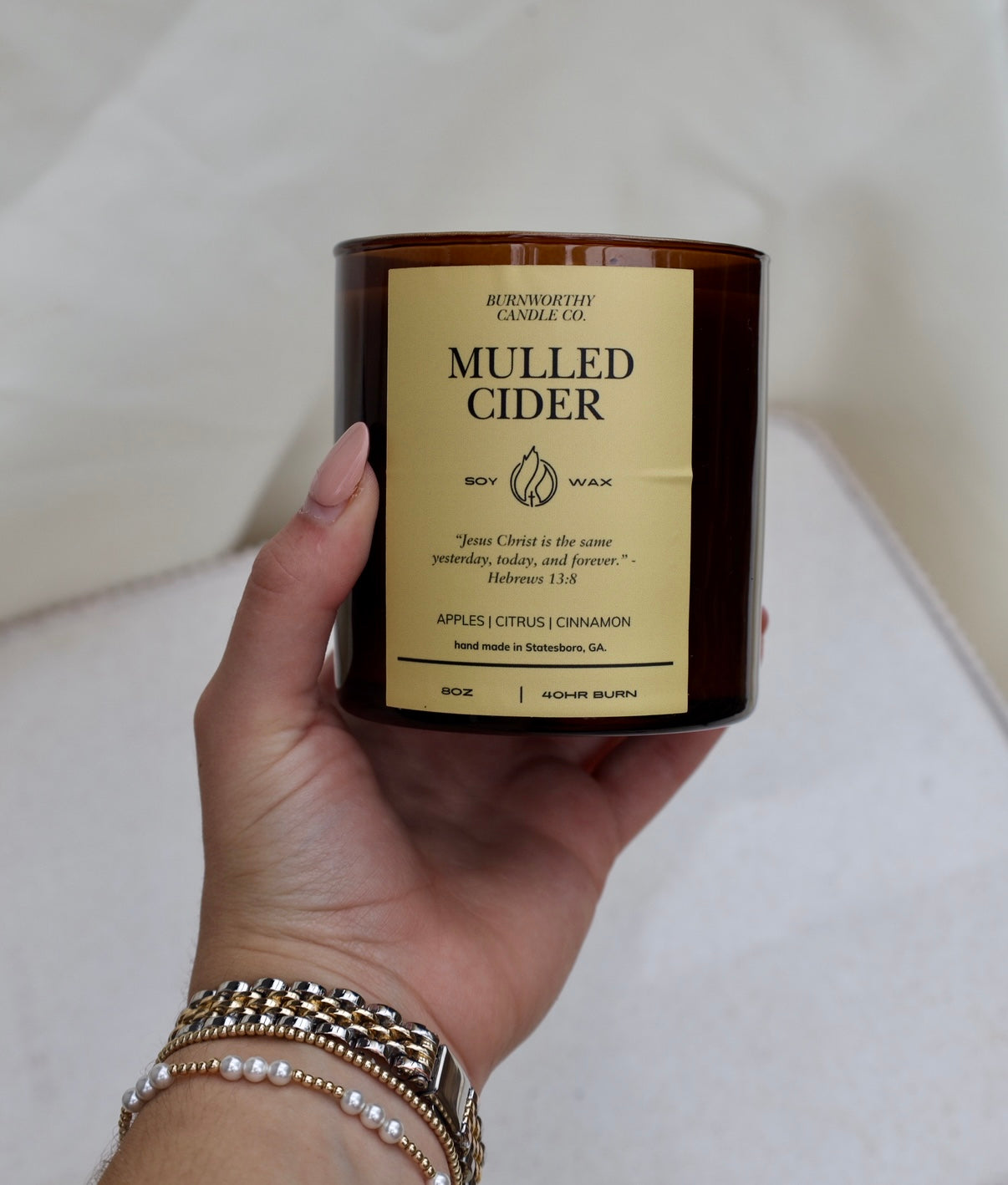 Mulled Cider 8oz Soy Candle | 60hr Burn