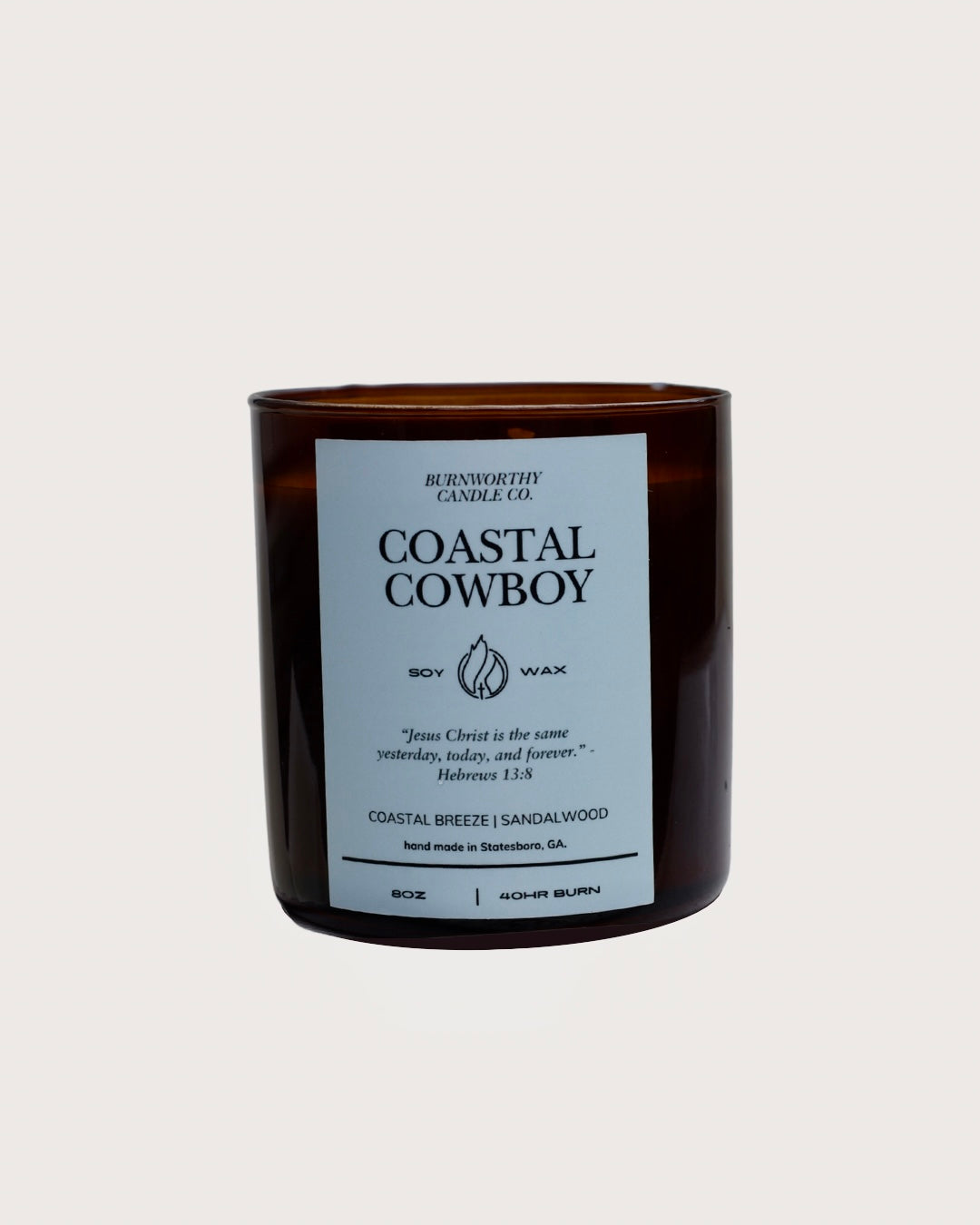 Coastal Cowboy 8oz Soy Candle | 60hr Burn