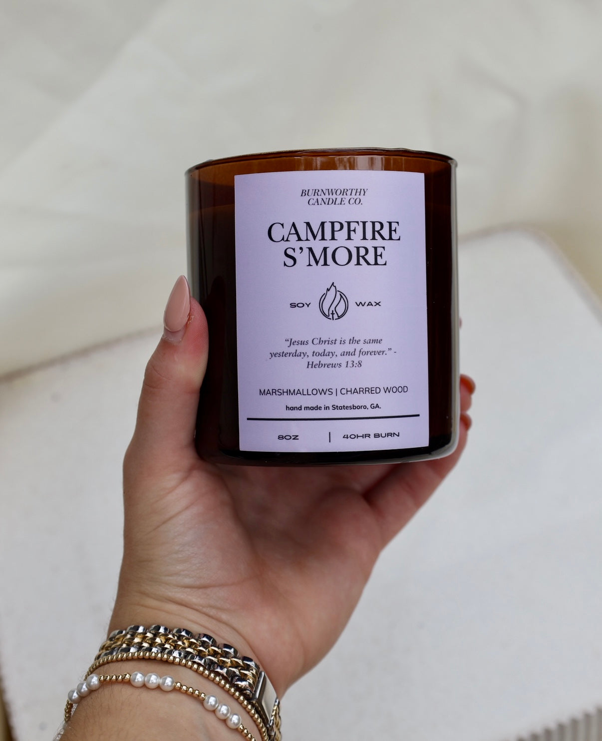 Campfire S’more 8oz Soy Candle | 60hr Burn