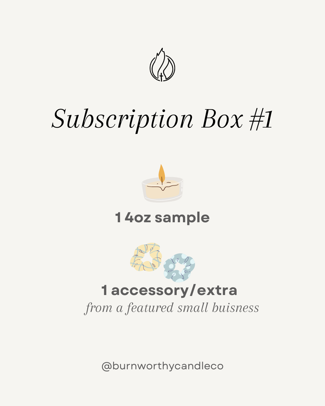Burnworthy MatchBox | 3 Candles + Featured Accessories