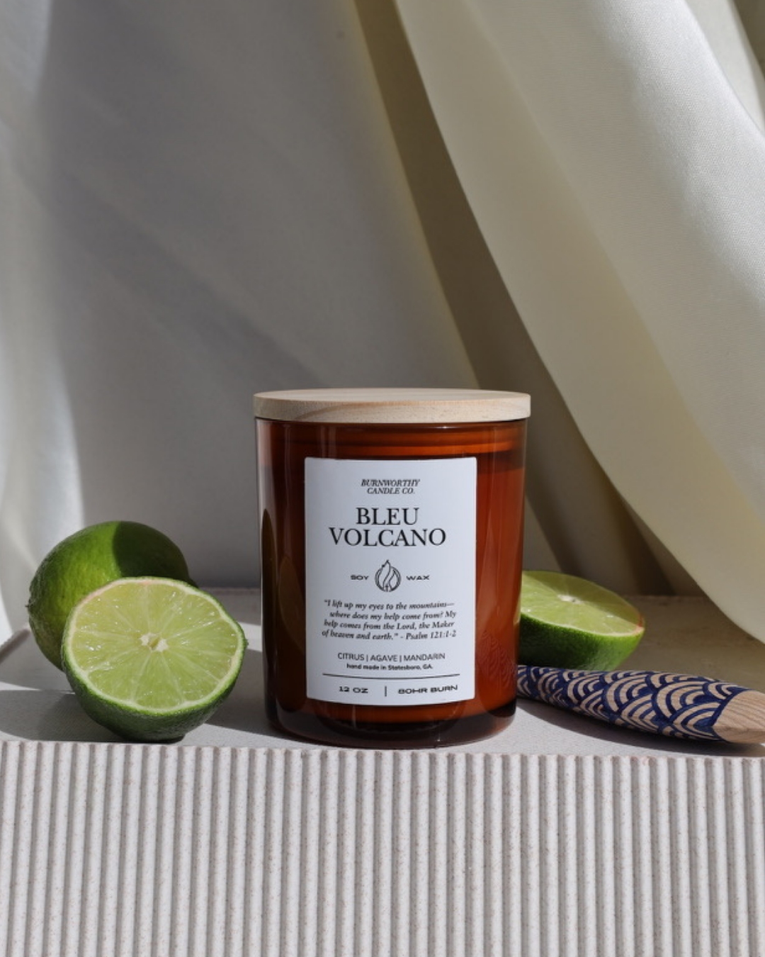 Bleu Volcano 12oz Candle