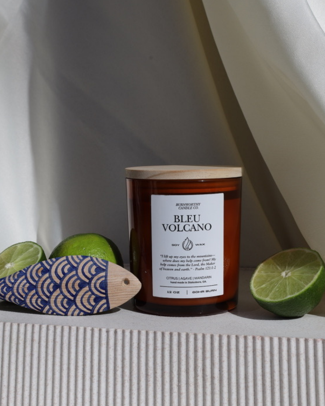 Bleu Volcano 12oz Candle