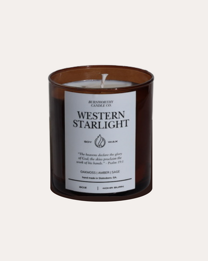 Western Starlight 8oz Soy Candle | 60hr Burn