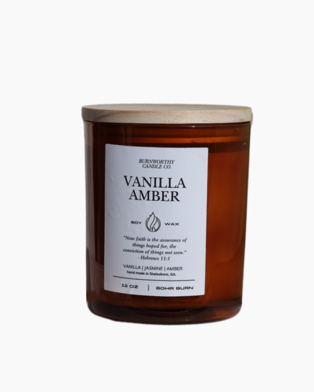 Vanilla Amber 12oz Candle