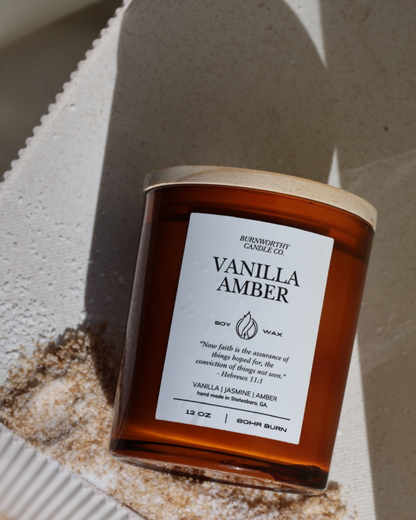 Vanilla Amber 12oz Candle