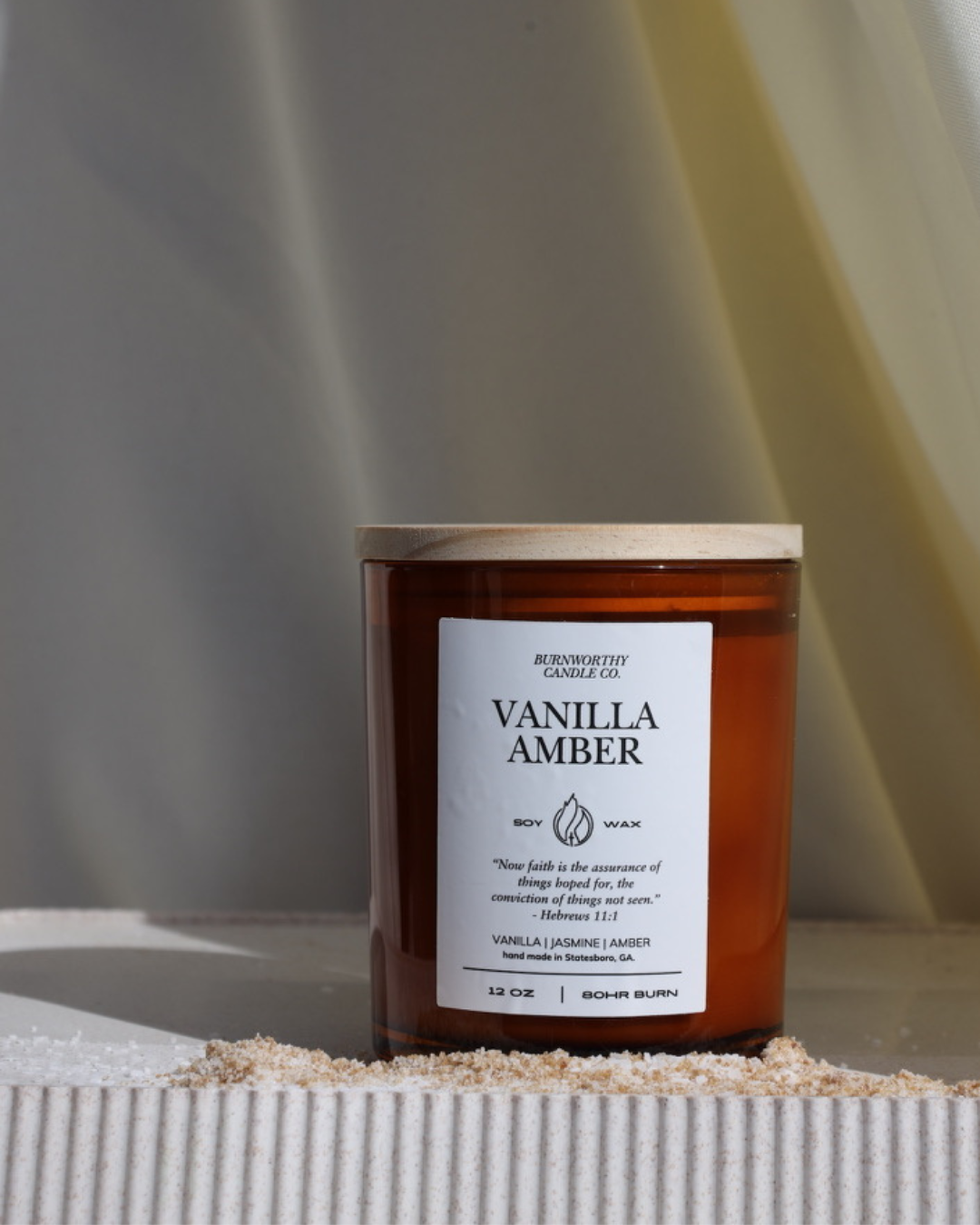 Vanilla Amber 12oz Candle