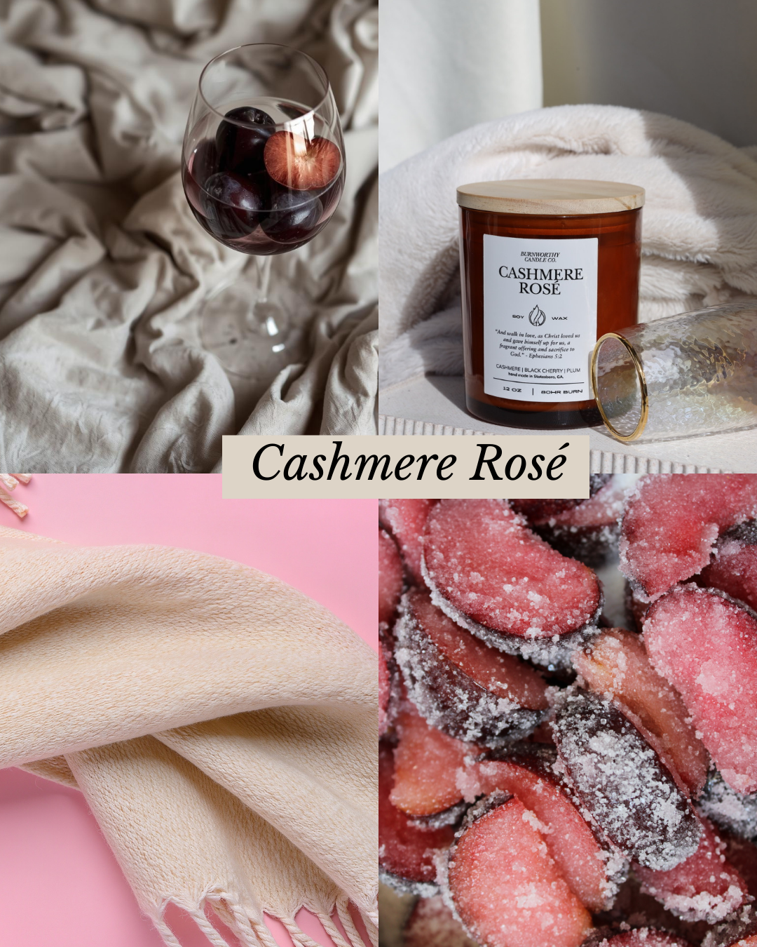Cashmere Rosé 12oz Candle