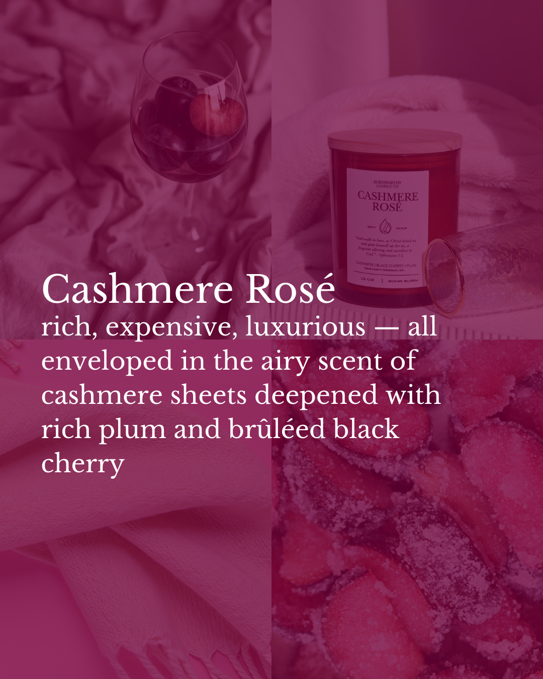 Cashmere Rosé 12oz Candle