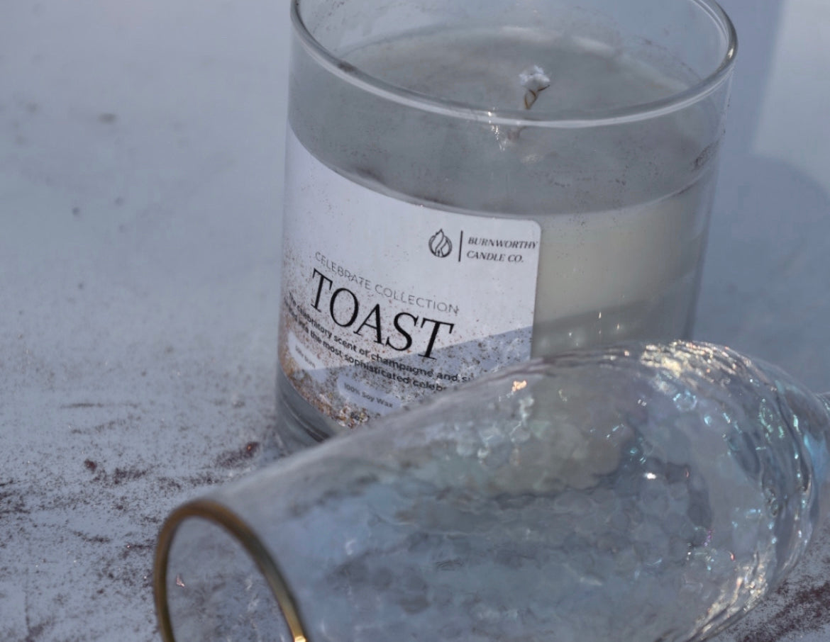 Toast | 100% Soy Wax Candle | Celebration Collection - BURNWORTHY CANDLE CO.