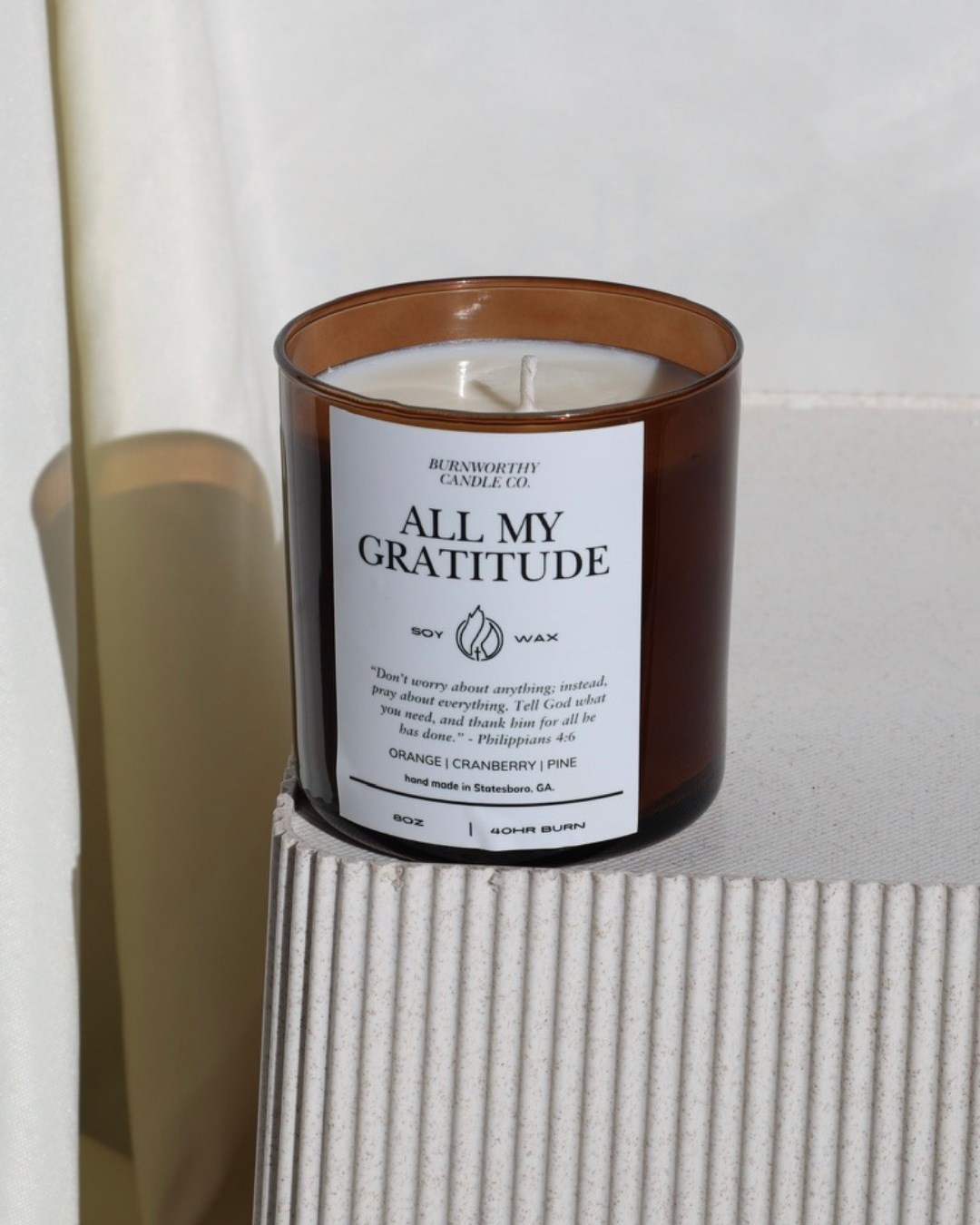 All My Gratitude 8oz Soy Candle | 60hr Burn