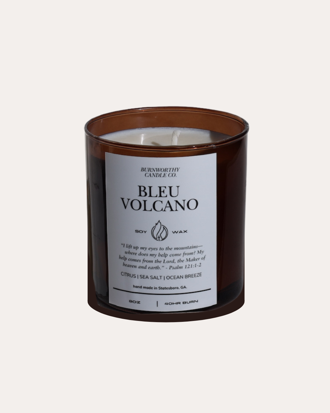 Bleu Volcano 8oz Soy Candle | 60hr Burn