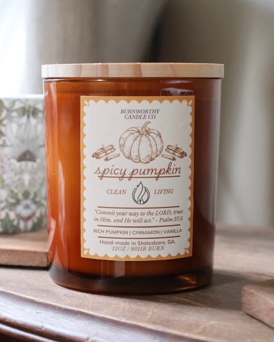 Spicy Pumpkin | 12oz Handcrafted Soy Candle
