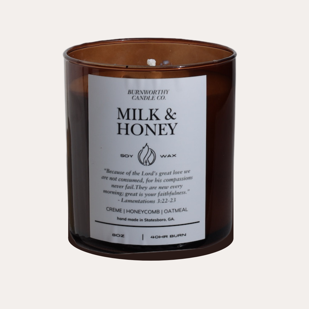 Milk & Honey 8oz Soy Candle | 60hr Burn