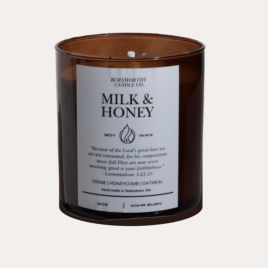 Milk & Honey 8oz Soy Candle | 60hr Burn