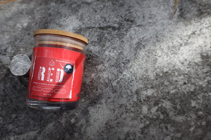 RED Candle | 10oz Soy Wax | Proceeds go to Mighty Oaks Foundation - BURNWORTHY CANDLE CO.