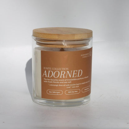 Adorned | Acts 11:23 | USA Made Soy Wax Candle - BURNWORTHY CANDLE CO.