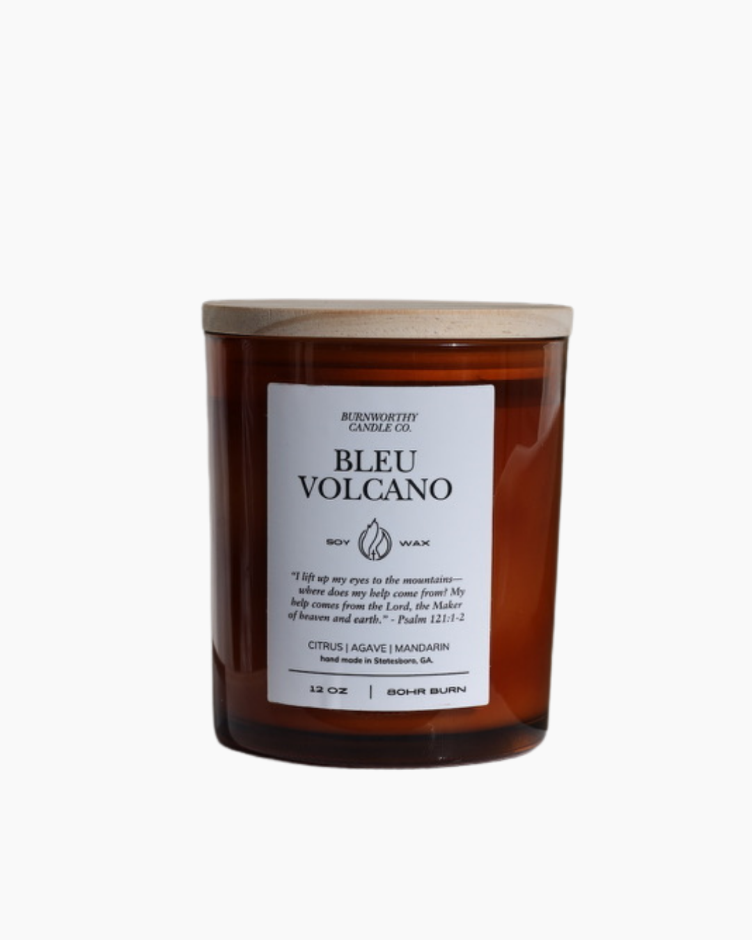 Bleu Volcano 12oz 100% Soy Wax Candle | Luxury Scented Candle