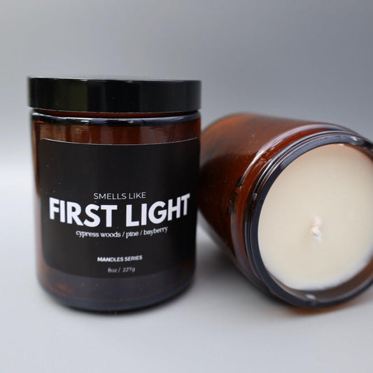 First Light Soy Wax Candle| Mandle Series - BURNWORTHY CANDLE CO.