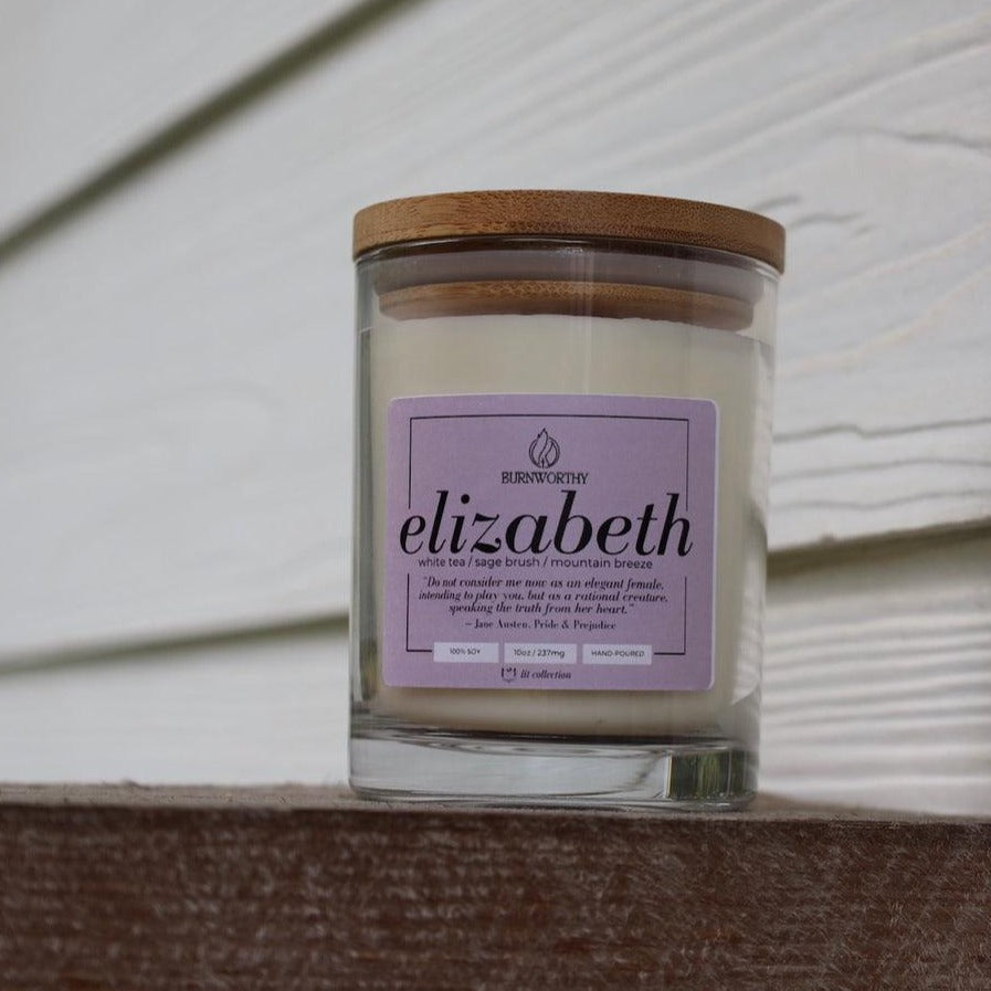 Elizabeth | Non-toxic 100% Soy Wax Candles | LIT Collection - BURNWORTHY CANDLE CO.