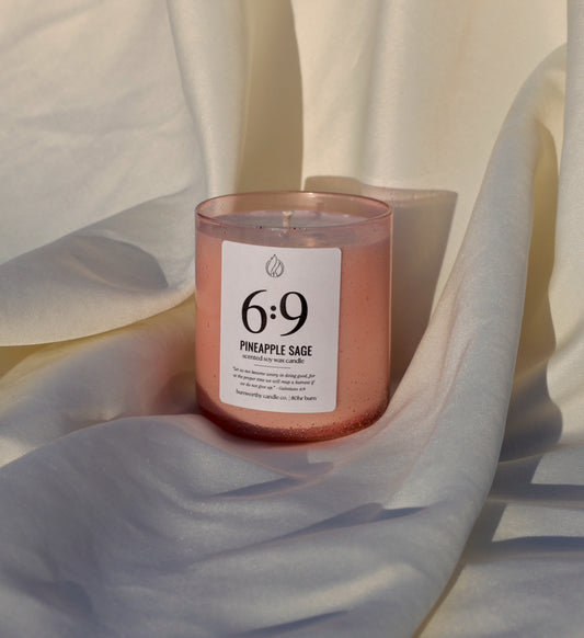 Pink Bubble Pineapple Sage | Galatians 6:9 Soy Wax Candle