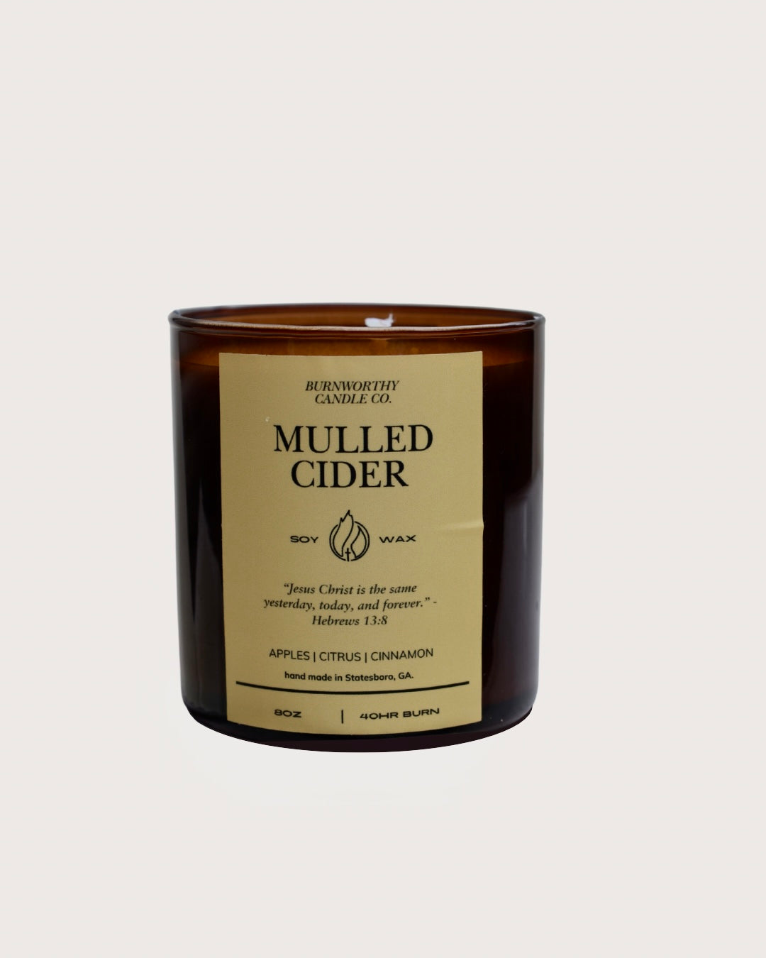 Mulled Cider 8oz Soy Candle | 60hr Burn
