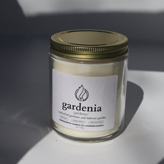 Gardenia | 100% Soy Wax | USA Made + Sourced - BURNWORTHY CANDLE CO.