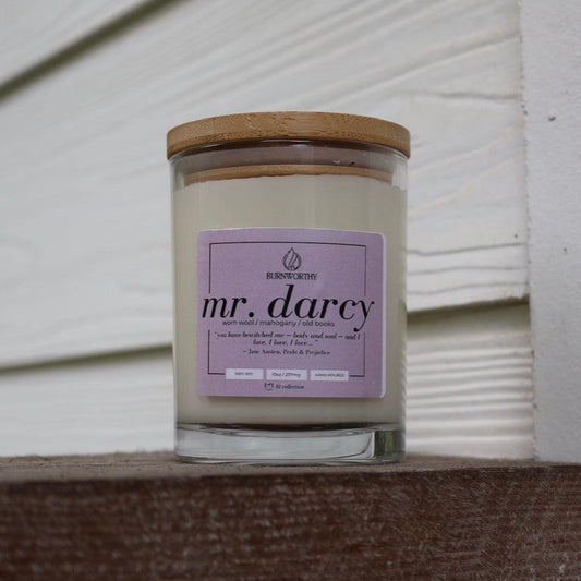 Mr Darcy | Non-toxic 100% Soy Wax Candles | LIT Collection - BURNWORTHY CANDLE CO.