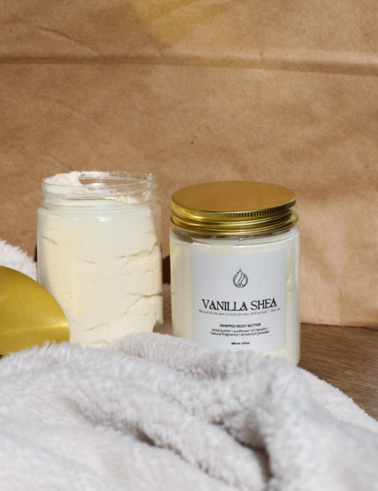 Vanilla Shea Non-toxic Whipped Body Butter - BURNWORTHY CANDLE CO.