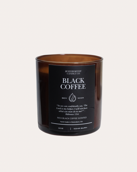 Black Coffee 8oz Soy Candle | 60hr Burn