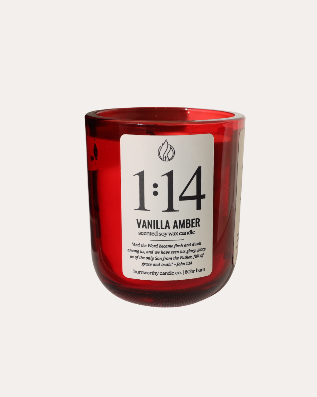 Vanilla Amber Soy Candle | 80hr Burn