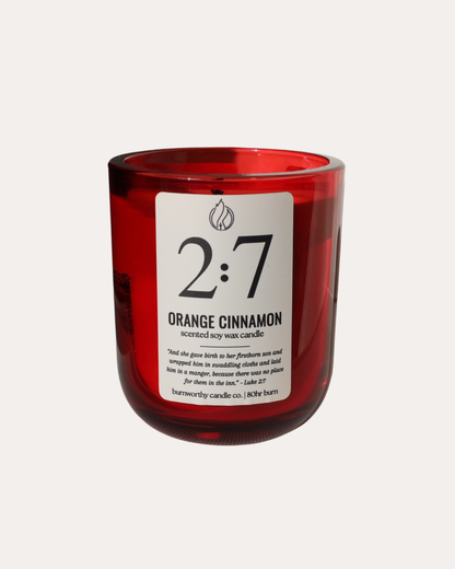 Orange Cinnamon Soy Candle | 80hr Burn