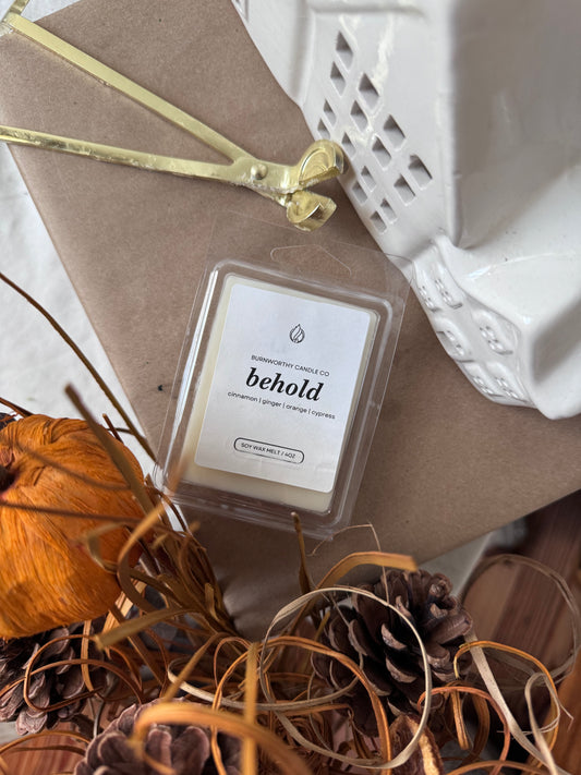 Behold | Non-toxic 100% Soy Wax Melt | Handmade Fall Scent