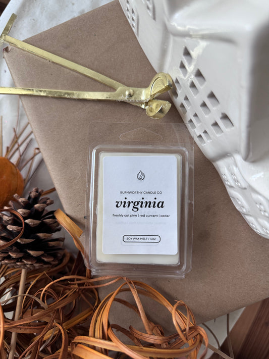 Virginia | Non-toxic 100% Soy Wax Melt | Handmade Fall Scent