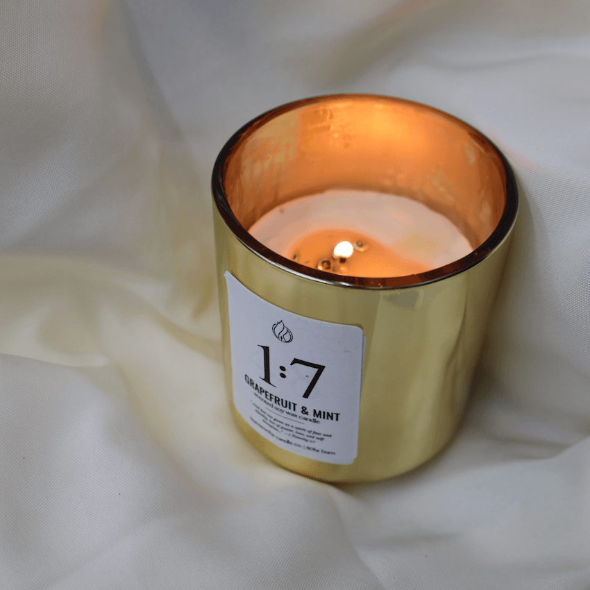 Grapefruit & Mint | 1 Timothy 1:7 Soy Wax Candle - BURNWORTHY CANDLE CO.