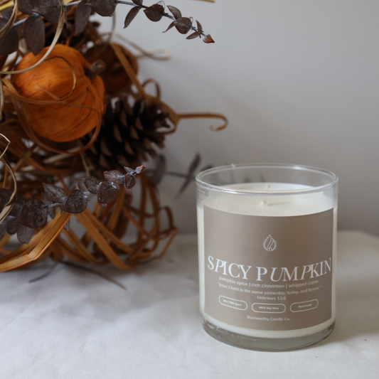 Spicy Pumpkin Candle | 100% Soy Wax | USA Made + Sourced