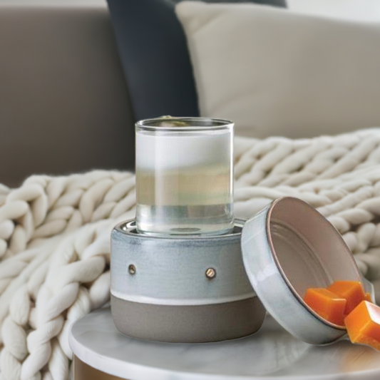 Glazed Concrete two-in-one Candle Warmer & Wax Melter