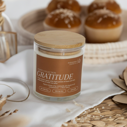 Gratitude | 1 Thess 5:16-18 | USA Made Soy Wax Candle